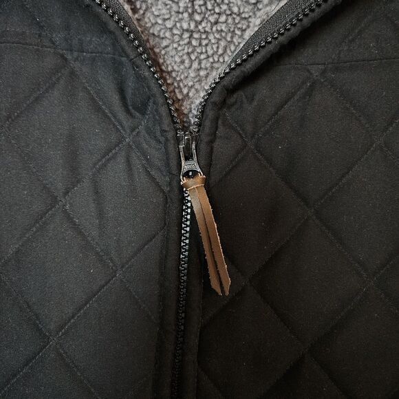 Pendleton Vest Mens Extra Large Black Quilted Faux Sherpa Western - Picture 2 of 9